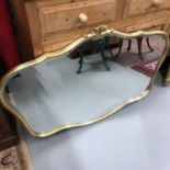 A Contemporary gilt frame large mirror, Measures 81x124cm