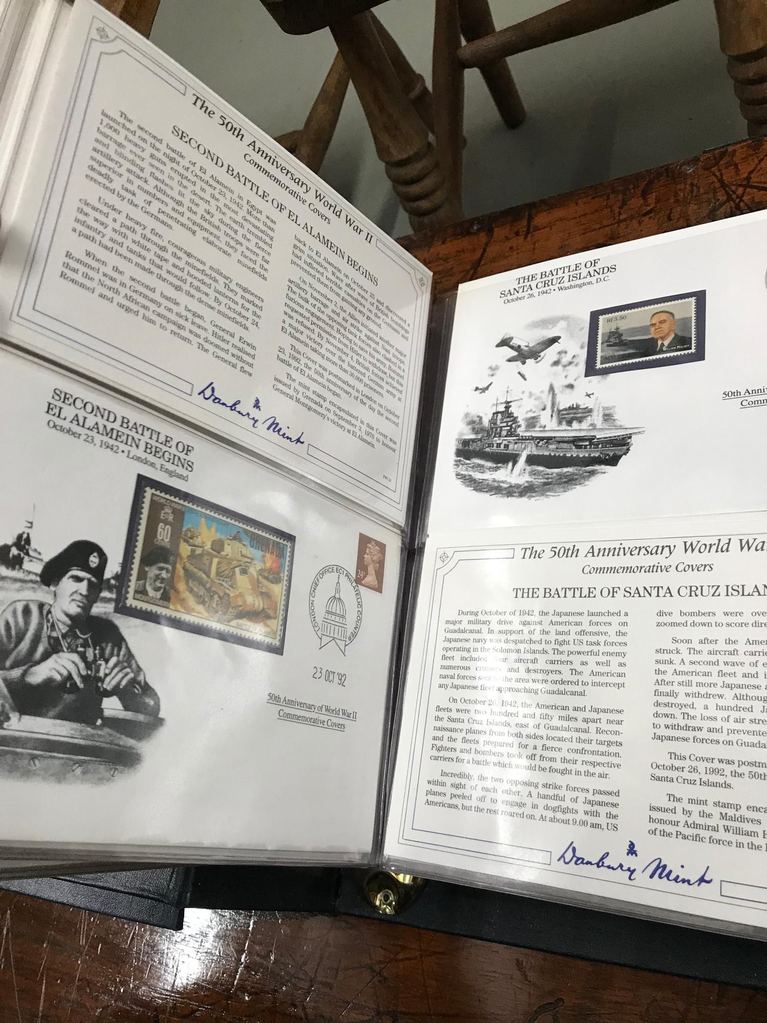 A Lot of three albums of Danbury Mint first day covers, Based on The 50th Anniversary World War 2 - Image 12 of 12