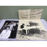 Two vintage Beatles posters, One of John Lennon is by I.D.N. Made in France and measures 82.5x55.5cm
