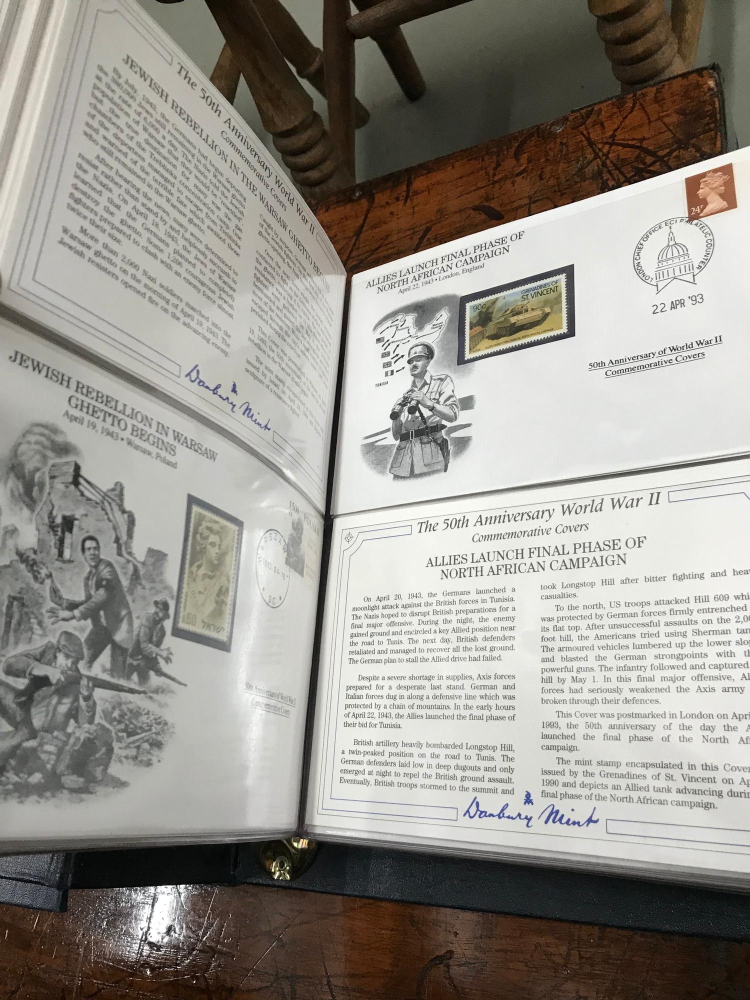 A Lot of three albums of Danbury Mint first day covers, Based on The 50th Anniversary World War 2 - Image 9 of 12