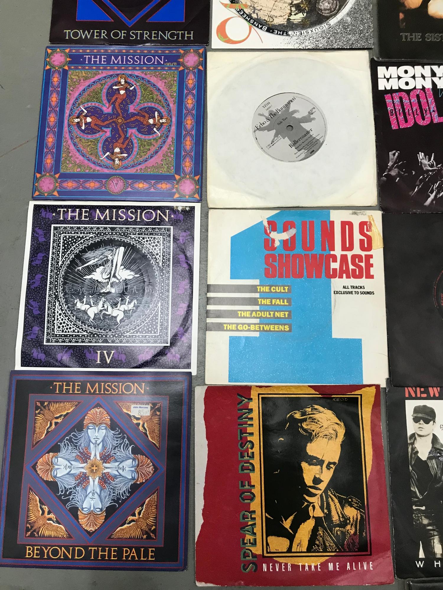 A Collection of vintage 'New Wave' 45rpm's records. Includes The Mission, The Cult, The Jesus and - Image 2 of 8