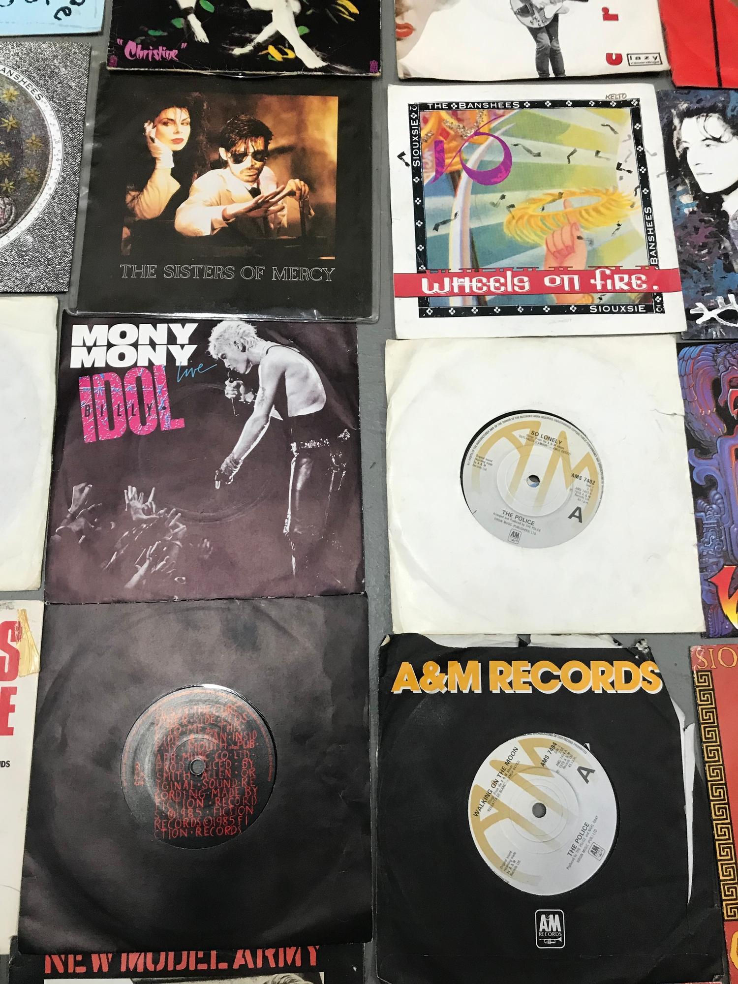 A Collection of vintage 'New Wave' 45rpm's records. Includes The Mission, The Cult, The Jesus and - Image 5 of 8