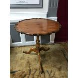 Antique style pedestal flip top table, The top swivels 360degrees, supported on single pedestal