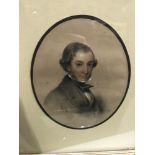 A Victorian Pencil sketching of a gentleman, Fitted within a ornate gilt frame. Frame measures 51.