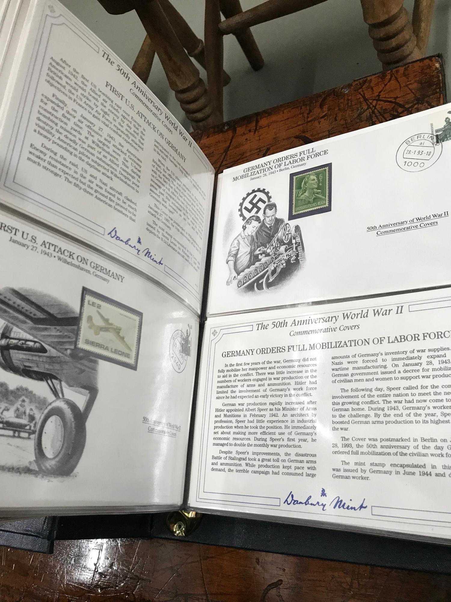 A Lot of three albums of Danbury Mint first day covers, Based on The 50th Anniversary World War 2 - Image 11 of 12