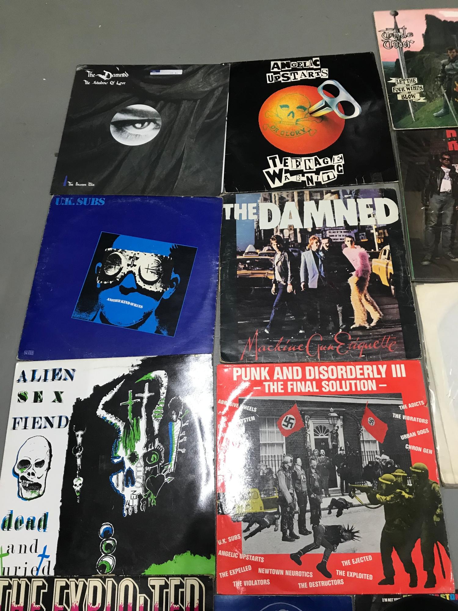 A Collection of Punk LP Records, Includes The Damned, U.K.Subs, Alien Sex Fiend, The Exploited, - Image 2 of 7