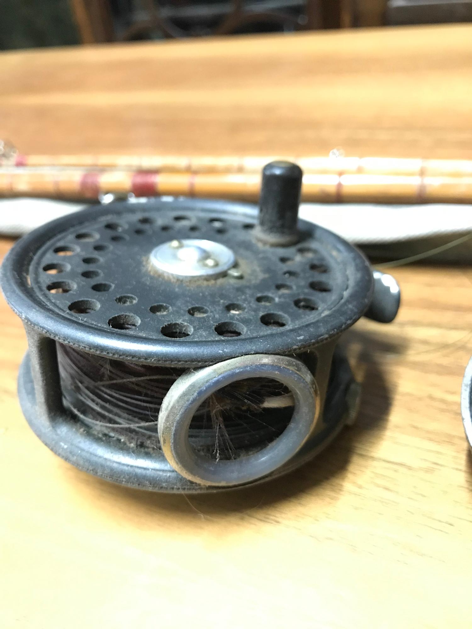 Hardy 3" St George trout fly reel with blue agate ring, Hardy The Hardex spinning reel and 3 piece - Image 2 of 8