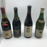 A Lot of 4 vintage bottled wines, 1953 Calvet Chambertin wine, 1955 Fleurie W.H.CHAPLIN & CO LTD,