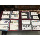 A Lot of four albums of first day covers, 1980-1989, 1997-2002, Jersey & Guernsey & Isle of man