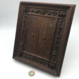 Antique hand carved photo frame designed with two doors to reveal the picture. Made in Firenze,
