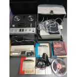 A Selection of vintage projectors and National solid state stereo reel to reel, Holbeck fil m