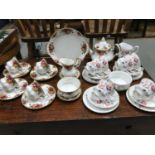 A 16 Piece Royal Albert old country roses part tea set together with 20 piece Royal Albert floral