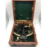 Military cased sextant.