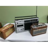Grundig c 6200 radio together with two Roberts radios.