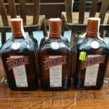 A Lot of three 1 litre bottlings of Cointreau, Full & sealed.