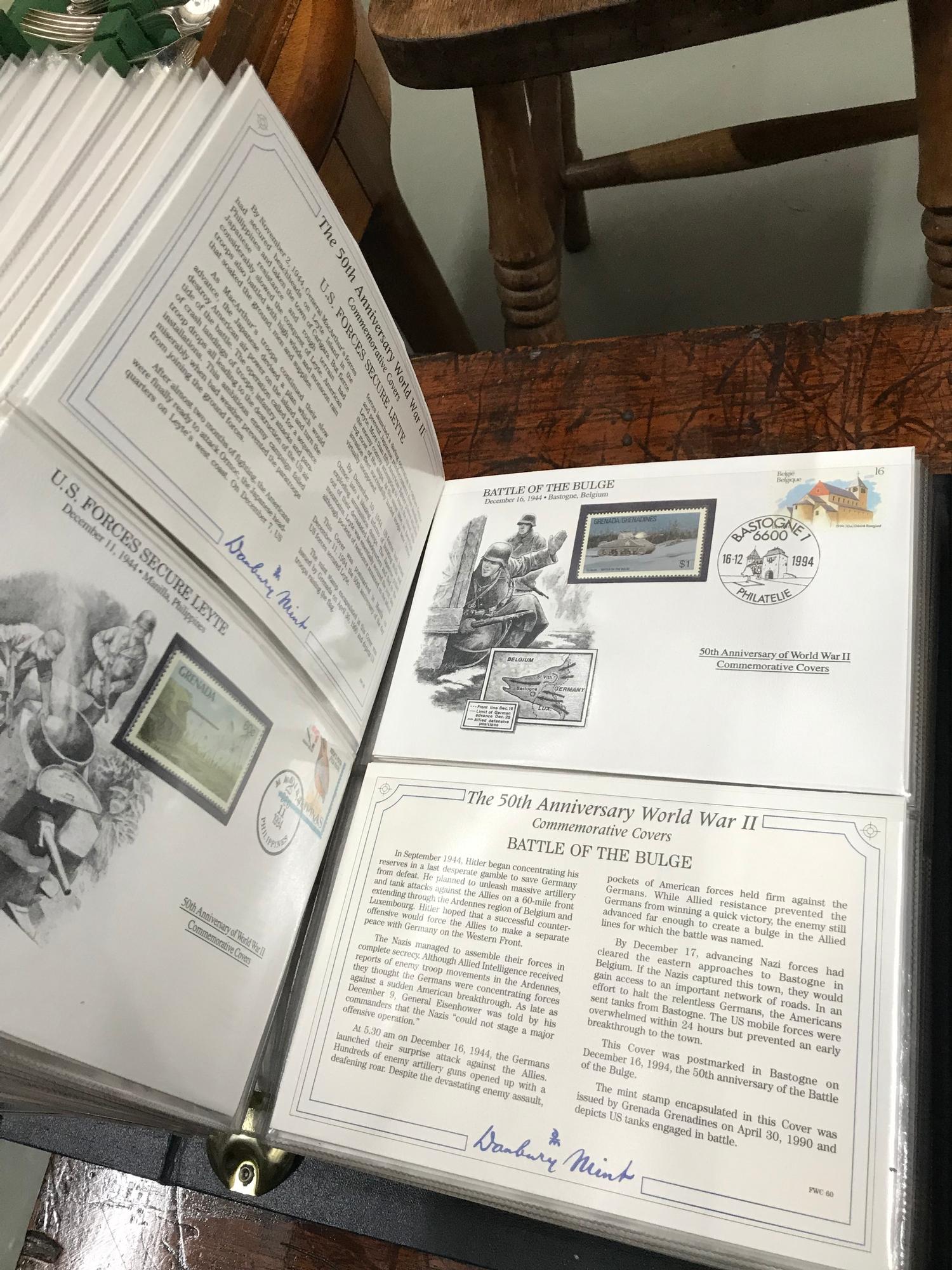 A Lot of three albums of Danbury Mint first day covers, Based on The 50th Anniversary World War 2 - Image 3 of 12