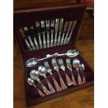 A Cased Regency made cutlery set