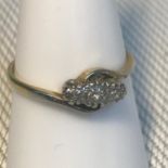 18ct gold, Platinum and diamond ring, ring size O1/2. Weighs 2.17grams