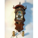 A Reproduction Dutch wall clock produced by United Clock Works made in West Germany, Comes with