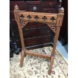 Antique pine church pedestal stand frame. Possibly to hold a gong. Originally collected from