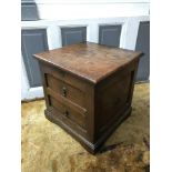 A Late 17th century wine cooler chest, missing liner, Measures 45x45x42.5cm