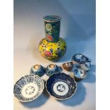 A Lot of Chinese and Japanese porcelain wares includes some signed pieces