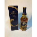 A Bottle of Dewar's 12 years old double aged blended Scotch Whisky, 70cl bottling- 40% vol. Full,