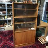 Herbert E Gibb mid century teak book/ display cabinet, Measures 173cm in height