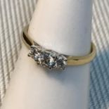 A Beautiful example of a ladies 9ct gold and .33ct diamond ring. Ring size M. Weighs 1.60grams