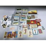 A Collection of vintage cigarette boxes, cards, playing cards and whisky cards