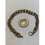 A Tested 14ct gold unusual link bracelet, Weighs 14.58grams