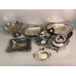 A selection of various EPNS wares together with an additional lot of EPNS and plated ware (see