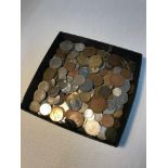 A Box of mixed world coins.