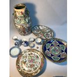 A quantity of 18th, 19th and 20th century Chinese porcelain wares, Includes Famille rose platter,