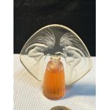 A Lalique miniature perfume bottle 4.5ml France, Designed with two nude art nouveau lady figures