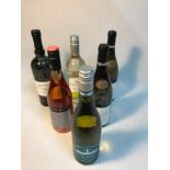 A Lot of 6 bottlings of various wines and ports, Includes Taylors 1999 port, Two bottles of Sancerre