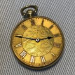 18ct gold gents Fusee pocket watch, Non Runner. No glass front, Weighs 61.14