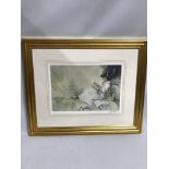 E R Sturgeon Limited edition print titled "Lucinda" 317/425 and signed by artist. Gilt frame