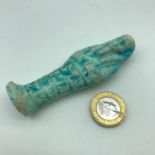 Rare Ancient Egyptian Faience Shabti Hieroglyphics (945-715BC.) Measures 9cm in height