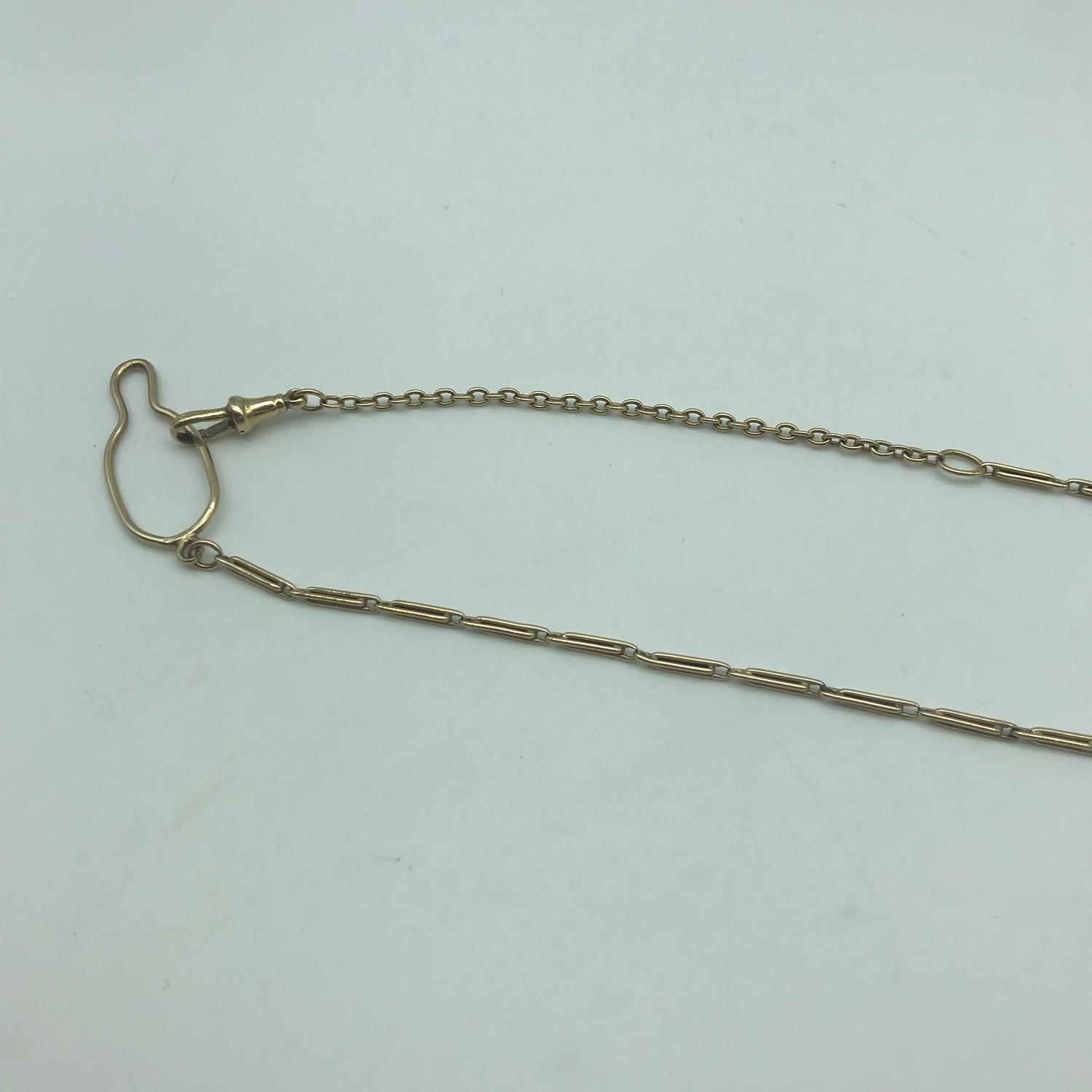 A 9ct gold Necklace possibly an Albert Chain. Measures 22inches. Weighs 12.77grams - Image 2 of 4