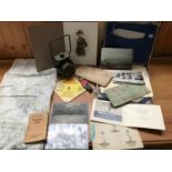 A Private Collection of War Memorabilia, to include 1940 Lucas Lamp, Personal War Photos, Greeting