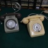 Two vintage dial phones
