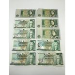 A Collection of £1 Bank notes which includes The Royal Bank of Scotland PLC Scottish Parliament,