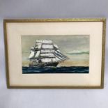 Geroge Young Original Oil painting of the Cutty Sark at sea. Signed to the corner Geo. Young and