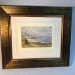 John Blair (1850-1934) Original watercolour titled 'Pittenweem' Fitted within a gold frame. Art work