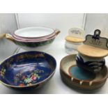 A Lot of 5 pieces of porcelain wares which includes Victorian serving two handle tureen, Falcon ware