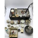 A Collection of odds which includes Britains Queen on horse lead figure, Games globe, Dunhill