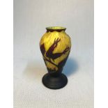 A 1920's Loetz cameo vase signed Richard. Measures 13.5cm in height