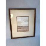 Gladys Hill Original watercolour titled 'Beauly Firth' dated 1985. Frame Measures 32.5x27.5cm