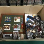 A Lot of vintage Russian medals, Collectables and a tin of vintage watches